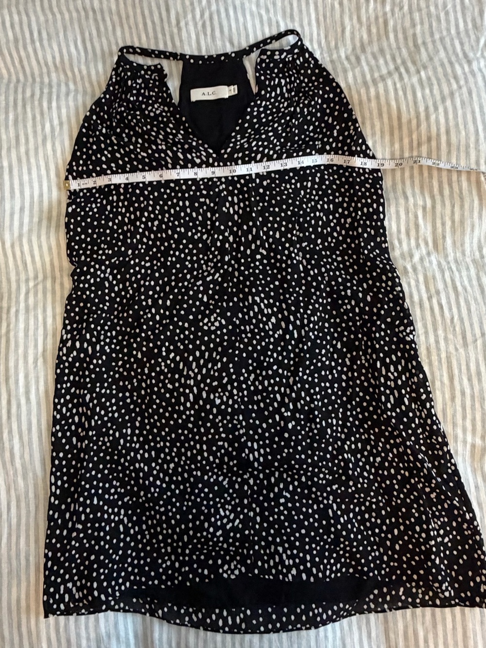 ALC Polka Dot Black & White Halter Dress - Picture 5 of 8